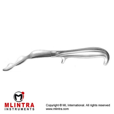 Petri Intra Oral Retractor For LeFort Osteotomies Stainless Steel, 23 cm - 9" Blade Width 25.5 mm